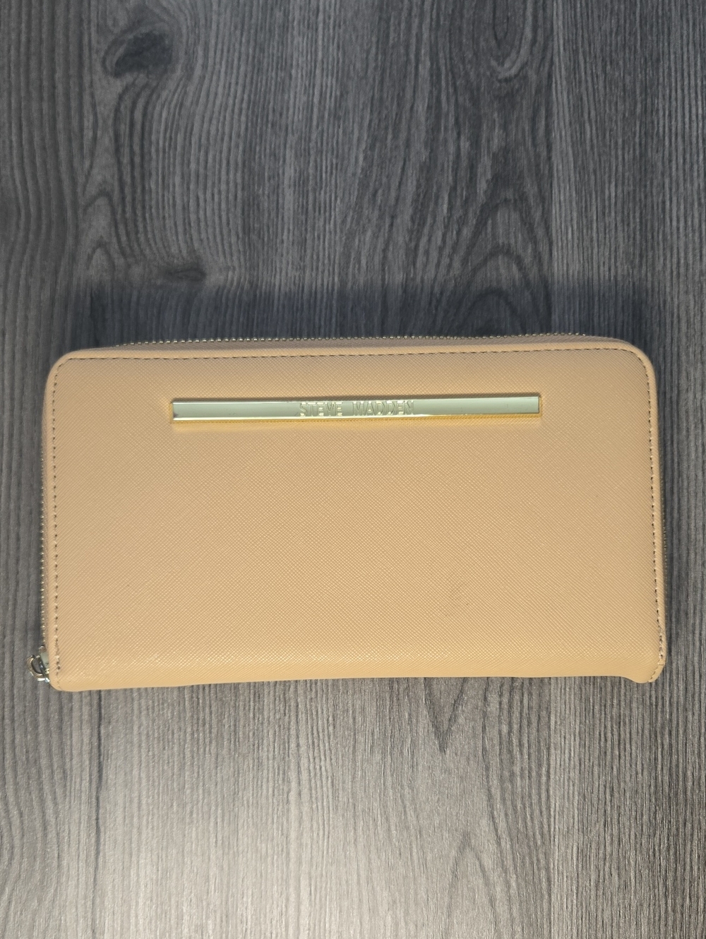 Steve Madden Zip-Around Wallet in Tan_169